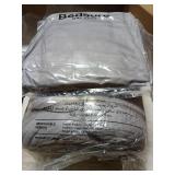 Bedsure California King Comforter Set Grey - Bed in a Bag Cal King Bedding Set 7 Pieces, GentleSoft Pintuck Bed Set Gift for Family, Pinch Pleat Grey Comforter with Sheets, Pillowcases & Shams - Retai