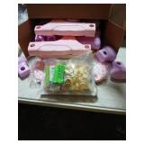 Amagoing Easel for Kids, Adjustable Standing Art Easel for Toddler, Double Side White Chalk Board with Painting Accessories, Birthday Christmas Gift for Little Girls and Boy Age 3 4 5, Pink - Retail: 