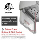 Myhaptim Porch Lights with GFCI Outlet,Dusk to Dawn Motion Sensor Outdoor Lights,3 Lighting Modes White Front Door Light Waterproof Exterior Light Fixture,Outside Lamp for House Patio Garage - Retail: