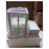 Myhaptim Porch Lights with GFCI Outlet,Dusk to Dawn Motion Sensor Outdoor Lights,3 Lighting Modes White Front Door Light Waterproof Exterior Light Fixture,Outside Lamp for House Patio Garage - Retail: