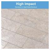 Peel and Stick Tile Backsplash 12\"X12\" PVC Wall Tiles, Stick on Backsplash for Kitchen, Bathroom Tile, Fireplace DÃ©cor, Laundry Table, Stair Decals in Beige Stone Rocks20 pack - Retail: $65