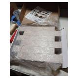 Peel and Stick Tile Backsplash 12\"X12\" PVC Wall Tiles, Stick on Backsplash for Kitchen, Bathroom Tile, Fireplace DÃ©cor, Laundry Table, Stair Decals in Beige Stone Rocks20 pack - Retail: $65