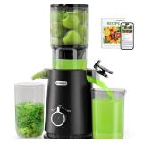 ECOSELF Cold Press Juicer - Wide Mouth Feed Chute with Self Feeding & Hands-Free Design - Juice Extractor Machine for Fruits and Leafy Greens - Juicer Machines High Juice Yield & Easy to Clean - Retai