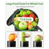 ECOSELF Cold Press Juicer - Wide Mouth Feed Chute with Self Feeding & Hands-Free Design - Juice Extractor Machine for Fruits and Leafy Greens - Juicer Machines High Juice Yield & Easy to Clean - Retai