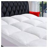 COONP King Mattress Topper, Extra Thick Pillowtop, Cooling Plush Mattress Pad Cover Cotton Top Bed Topper Protector with 8-21 Inch Deep Pocket - Retail: $95