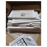 HAYOFAMY Bathroom Storage Cabinet, 4-Tier White Floor Cabinet Freestanding Organizer with Door for Living Room Kitchen Small Space - Retail: $34