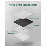 Topnaca 12 Pack Sound Proof Foam Panels for Walls Soundproofing Studio - Noise Reducing Soundproof MLV Barrier with Sound Dampening & Proofing, Noise Deadening Blocking & Cancelling Reduction - Retail