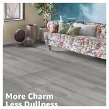 Art3d Peel and Stick Vinyl Floor Tiles 30-Pack 12 x 12 inch, Self Adhesive Waterproof Flooring Wood Planks for Kitchen, Dining Room, Bedrooms, Cover 30 Sq. Ft, Taupe Ash - Retail: $33