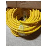 POWGRN 100 ft 12/3 Outdoor Extension Cord Waterproof Heavy Duty with Lighted Indicator End 12 Gauge 3 Prong, Flexible Cold-Resistant Long Power Cord Outside, 15Amp 1875W SJTW Yellow ETL Listed - Retai