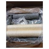 Cat Wall Shelves, Solid Wood & Velvet & Sisal Scratcher, 44lbs Max Load, Wall Mounted Cat Furniture for Climbers, Cat Climbing Wall System, Fits Drywall & Solid Walls - Light Gray 5 in 1 - Retail: $69