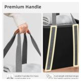 STORAGE MANIAC Collapsible Laundry Caddy,  Large Collapsible Laundry Basket with Sturdy Metal Wire Frame, Long Carry Handles - Space-Saving, Foldable Laundry hamper, 2 Pack Black