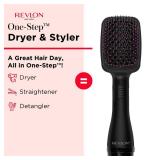 REVLON One-Step Hair Dryer and Styler, All-in-One Hair Brush Straightener for Salon-Quality Smooth & Straight Styles, Black