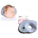 Baby Pillow for Sleeping for Newborn Head Support Soft & Cozy Prevents Flat Head Stroller Bassinet Insert Flat Design Almohadas para Bebes (Panda)