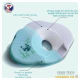 Baby Pillow for Sleeping for Newborn Head Support Soft & Cozy Prevents Flat Head Stroller Bassinet Insert Flat Design Almohadas para Bebes (Panda)