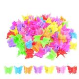 100 Packs Assorted Color Butterfly Hair Clips, Bantoye Beautiful Mini Hair Accessories for Girls and Women, Random Color