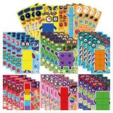 Abilat Make Your Own Number Toys Sticker Sheets Todders Activities for Kids Make a Face Stickers Decorations DIY Craft Stickers for Party Favor