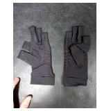 FREETOO Copper Arthritis Gloves for Pain Relief, Strengthen Compression Gloves to Alleviate Hand Pains,Swelling, Fingerless Computer Typing Gloves for Rheumatoid, Tendonitis Women/Men S-Size