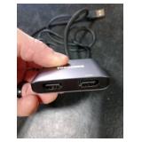 DisplayPort to Dual HDMI Adapter 1 in 2 Out | 4K60Hz, DP Source to HDMI Splitter Extended Display port splitter for Dual monitors, for Desktop,Laptop,NVIDIA, AMD Graphics Card - MACOS Not Support MST