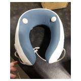Medicane Neck Travel Pillow with Massage, Neck Massager with Heat & Gentle Vibration Massage, Ergonomic Memory Foam with Comfortable Eye Mask, Perfect for Airplane, Car, Office, Home Use, Pain Relief
