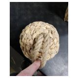 CHI AN HOME 4.4lbs Natural Door Stopper for Bottom of Door Decorative Heavy Duty Door Stop with Handle Wicker Cute Door Stopper for Modern Farmhouse Water Hyacinth Home Decor 4.7 D x 6.3 H