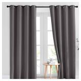 NICETOWN Gray Blackout Curtains for Bedroom 84 inches Long - Thermal Drapes Grommet Room Darkening Light Blocking Curtains Window Treatments for Living Room (2 Panels, W52 x L84, Grey)