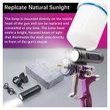 PangSing & Nan 600 Lumen Light Rechargeable Lightweight Spray Gun Light, Natural Light Illuminates Surface Sprayed, Ensures Even Coverage Versatile Automotive Paint Gun Light with 360° Rotation