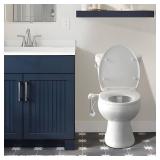 SAMODRA Ultra-Slim Hygienic Bidets Attachment for Existing Toilets - Adjustable Fresh Water Pressure Dual Nozzle (Frontal & Rear Wash) Easy to Install, Silver