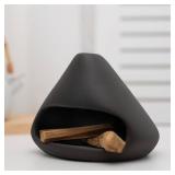 MOUGIGI Palo Santo Holder Incense Burner-Zongzi Clay Smudge Bowl with Chimney, Mini Ceramic Fireplace for sage Cone Burning, Aromatic Home Decor, Ceramic ash Tray, Anxiety Relief Meditation for Women