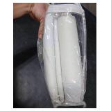 Ivory 100% Blackout Linen Curtains for Bedroom 94 Inches Long Back Tab Thermal Insulated Rustic Modern Farmhouse Decor Black Out Curtain for Living Room Dining Room Neutral Drapes 52x94, 2 Panels