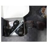 Candle Holders for Pillar Candles Gothic Matte Black Vintage Tall Candle Holders Set of 2 Decorative Large Table Centerpieces Candle Stand Decor (Black 2PCS A)