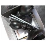 Candle Holders for Pillar Candles Gothic Matte Black Vintage Tall Candle Holders Set of 2 Decorative Large Table Centerpieces Candle Stand Decor (Black 2PCS A)