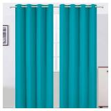 LEMOMO Blackout Curtains 52 x 90 Inch Long Teal Curtains 1 Panel Room Darkening Curtains for Bedroom and Living Room