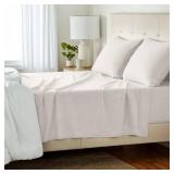 Amazon Basics Cotton Jersey 3-Piece Soft, Breathable, Wrinkle-Free Bed Sheet Set, Twin, Oatmeal, Solid