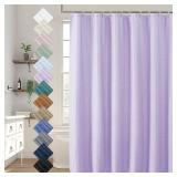 Aiyufeng Light Purple Shower Curtain for Bathroom, Embossed Textured Fabric Shower Curtain for Bathroom - Soft Cloth & Hotel Spa, Machine Washable, 72X72, Light Purple