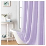 Aiyufeng Light Purple Shower Curtain for Bathroom, Embossed Textured Fabric Shower Curtain for Bathroom - Soft Cloth & Hotel Spa, Machine Washable, 72X72, Light Purple