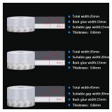 TAROSE Weather Stripping, Silicone Door Seal Strip Door, Window, Transparent 16 Feet Long (Width 25mm)