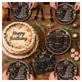 Hokinaa Vintage 80th Birthday Decorations - 96 Pcs Retro Sunset Party Paper Plates and Napkins Forks Tableware Disposable Happy Cheers to 80 Year Old 1946 Decor Supplies for Men Women Serves 24 Guests