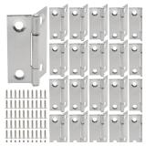 Luomorgo m 1.5 Inch Mini Hinges Butt Hinges, Stainless Steel Cabinet Hinges, Small Folding Door Hinge for Wooden Box, Crafts (Silver)