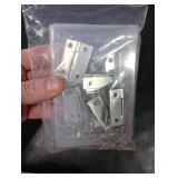 Luomorgo m 1.5 Inch Mini Hinges Butt Hinges, Stainless Steel Cabinet Hinges, Small Folding Door Hinge for Wooden Box, Crafts (Silver)