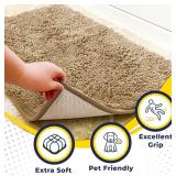 Muddy Mat | Super Absorbent Door Mat Indoor, Microfiber Quick Dry Chenille Entryway Rug, Non-Slip Front Door Mat, Indoor Mats for Entryway, Machine Washable Pet Rug, Beige 24x36