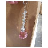 Kurt Adler Faux Pearl Drop Gems - 5.5 Inch Pink Acrylic Christmas Tree Ornament; Set of 3