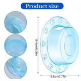 2Pcs Bathtub Overflow Drain Cover Universal Bath PVC Tub Overflow Drain Cover Bathtub Water Seal Stopper for Draining Hole Blue Clear