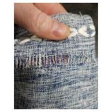 Artoid Mode Blue Rustic Cotton Linen Table Runner, Seasonal Embroidered Hollow Kitchen Dining Table Decoration for Home Party Decor 13x72 Inch