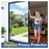Coavas One Way Privacy Window Tint for Home, Daytime Reflective Mirror Glass Film See Out Not in, Heat & UV Blocking for Balcony/Living Room Large Windows with 3 Tools, 17.5 x 78.7 Inch, Black