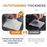 RYB HOME Grey Large Thermal Insulated Curtain for Winter, Window Insulation Soundproof Room Divider for Drafty Door Basement Laundry Acoustic Covering as Door Curtain, W48 x L96 inch, 1 Panel