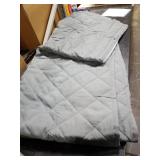 RYB HOME Grey Large Thermal Insulated Curtain for Winter, Window Insulation Soundproof Room Divider for Drafty Door Basement Laundry Acoustic Covering as Door Curtain, W48 x L96 inch, 1 Panel