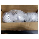 Lanpn 6 Pcs 6 Large Christmas Balls Ornaments, Outdoor Xmas Tree Hanging Decorations, Shatterproof Christmas Ball Ornament Set for Home Winter Holiday, Assorted Relief Pattern, White & Silver