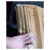 IFELS Heavy Duty Curtain Rods for Windows 66 to 120 Inch, 1 Inch Gold Curtain Rod Adjustable, Decorative Long Curtains Rods with Metal Finials, Easy Installation and Modern Design (A2,Gold,30-120)