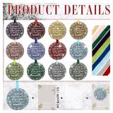 Kasyat 24 Sets Christmas Thank You Ornaments Employee Appreciation Gifts Acrylic Hanging Ornaments Bulk with Card and Bag for Coworker Team Nurse Teacher Xmas Tree Decor (Awesome Sign)