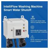 Watts A2C-SC Series Intelliflow 1/2 Washing Machine Smart Water Shutoff Valve with Leak Sensor, Inlet Adapters, Without Wall Box, Automated Flood Detection with Real-Time Text and E-Mail Alerts
